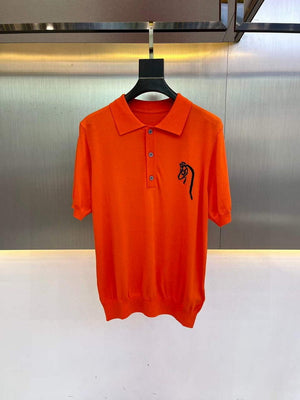 Hermes H072325 H Embroidered Buttoned Polo Shirt H55338 - M - View 8