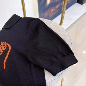 Hermes H072325 H Embroidered Buttoned Polo Shirt H55339 - M - View 5