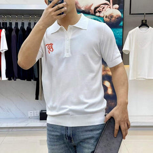Hermes H072325 H Embroidered Buttoned Polo Shirt H55340 - M - View 2