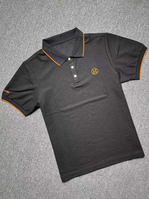 Hermes H072325 H Embroidered Buttoned Polo Shirt H55342 - M - View 1
