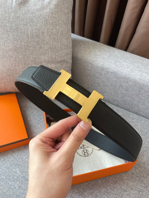 Hermes H074562CUZ3 Constance belt buckle & Reversible leather strap 38 mm H990027 - Gold / '--Please Select-- - View 1