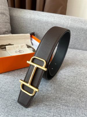 Hermes H074562CUZ3 Constance belt buckle & Reversible leather strap 38 mm H990030 - Gold / '--Please Select-- - View 1