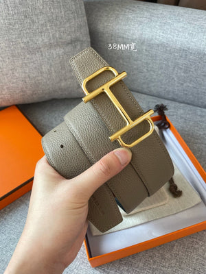 Hermes H074562CUZ3 Constance belt buckle & Reversible leather strap 38 mm H990033 - Gold / '--Please Select-- - View 2