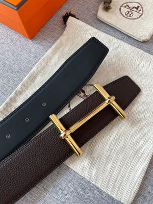 Hermes H074562CUZ3 Constance belt buckle & Reversible leather strap 38 mm H990037 - Gold / '--Please Select-- - View 1