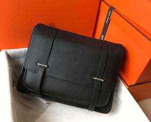 Hermes H074774CK37 Steve light messenger bag 34cm Black - Default Title - View 1