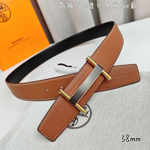 Hermes H077931CP2K Jockey belt buckle & Reversible leather strap 38 mm H88017 - Gold / '--Please Select-- - View 3