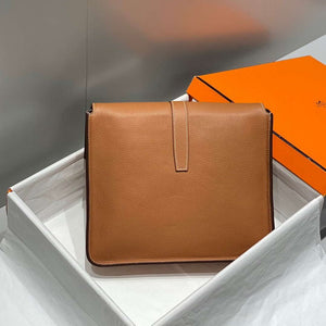 Hermes H082119CK89 Men Steve light junior messenger bag Golden Brown - Default Title - View 3