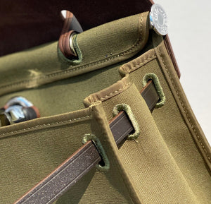 Hermes H082835CKAC Herbag Zip 31 Bag in Black Hunter Leather and Canvas H60032 - Default Title - View 5