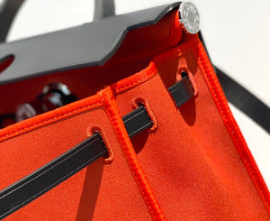 Hermes H082835CKAC Herbag Zip 31 Bag in Black Hunter Leather and Canvas H60033 - Default Title - View 5