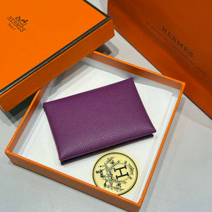 Hermes H083035CK10 Calvi Duo card holder H91004 - Default Title - View 1