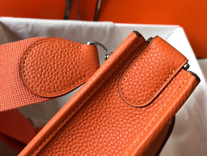 Hermes H083435 Evelyne III 29 Shoulder Bag Silver Hardware Orange - Default Title - View 8