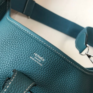 Hermes H083435 Evelyne III 29 Shoulder Bag Silver Hardware Blue - Default Title - View 6