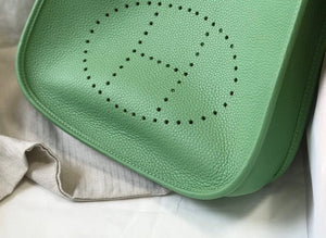 Hermes H083435 Evelyne III 29 Shoulder Bag Silver Hardware Light Green - Default Title - View 7