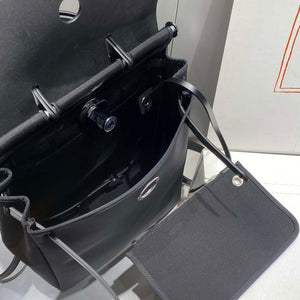 Hermes H084076CKAD A Dos Zip Retourne Herbag Backpack Toile Vache Hunter Ebene H60068 - Default Title - View 9