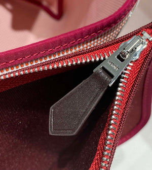 Hermes H084076CKAD Herbag Zip 31 Bag in Black Hunter Leather and Canvas H60056 - Default Title - View 8