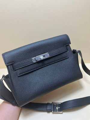 Hermes H084109CK25 Kelly Messager Shoulder Togo 25 bags Black Silver - Default Title - View 9