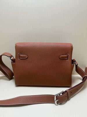Hermes H084109CK25 Kelly Messager Shoulder Togo 25 bags Brown Silver - Default Title - View 4