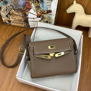 Hermes H084109CK25 Kelly Messager Shoulder Togo 25 bags Elephant Gray Gold - Default Title - View 5