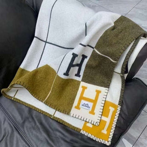 Hermes H102668 Avalon Rocabar Cashmere Blanket 299238 - Default Title - View 4