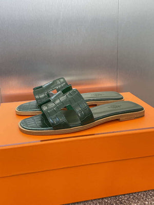 Hermes H202230Zv5K360 Women Crocodile calfskin Oran Sandal H33644 - Euro 34=US 3 - View 4