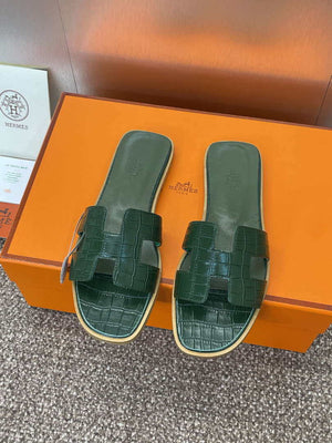 Hermes H202230Zv5K360 Women Crocodile calfskin Oran Sandal H33644 - Euro 34=US 3 - View 8