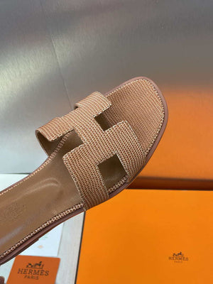 Hermes H202272ZvX3360 Women Lizard-patterned calfskin Oran Sandal H33656 - Euro 34=US 3 - View 7
