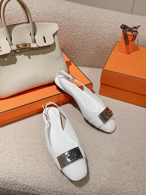 Hermes H241158Zv1D360 Innocente Slingback Shoes H990020 - Euro 35=US 4 - View 9