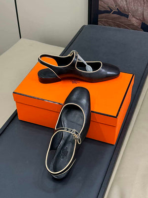 Hermes H251148Zv1W380 Women Kleo slingback H33665 - 10 mm / Euro 35=US 4 - View 6