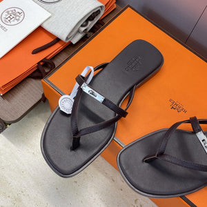 Hermes H261038ZvL1390 Miss sandal Dark Brown - Euro 34=US 3 - View 4