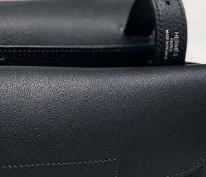 Hermes halzan 25 clemence stamp B Black Silver H98801 - Default Title - View 7