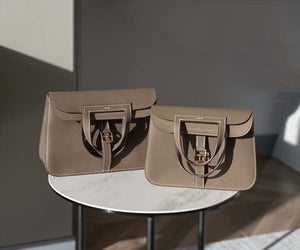 Hermes halzan clemence stamp B Gold H98808 - 22 cm - View 2