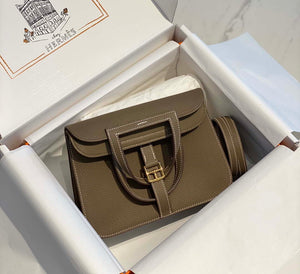Hermes halzan clemence stamp B Gold H98808 - 22 cm - View 9