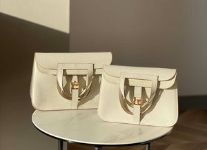 Hermes halzan clemence stamp B Gold H98812 - 22 cm - View 10