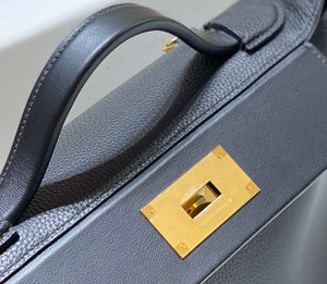 Hermes Kelly 2424 Leather 29cm H230268 Black Shoulder bag - Default Title - View 5