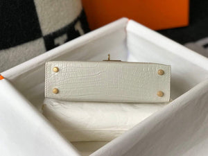 Hermes Kelly Bag Designer Hermes 19CM Shoulder Mini Bag Beige 20453 - Default Title - View 7