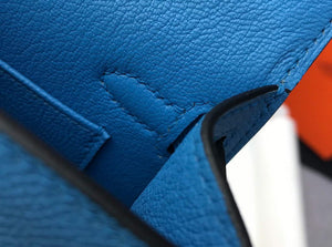 Hermes Kelly Bag Hermes 19CM Epsom Shoulder Mini Bag Middle blue 20469 - Default Title - View 8