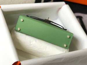 Hermes Kelly Bag Hermes 19CM Epsom Shoulder Mini Bag Light green 20470 - Default Title - View 6