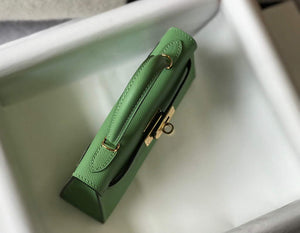 Hermes Kelly Bag Hermes 19CM Epsom Shoulder Mini Bag Light green 20470 - Default Title - View 7