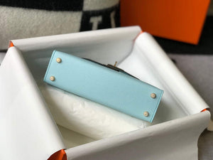 Hermes Kelly Bag Hermes 19CM Epsom Shoulder Mini Bag Light blue 20473 - Default Title - View 5