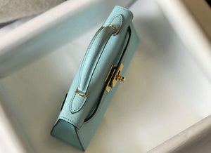 Hermes Kelly Bag Hermes 19CM Epsom Shoulder Mini Bag Light blue 20473 - Default Title - View 7