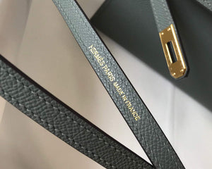 Hermes Kelly Bag Hermes 19CM Epsom Shoulder Mini Bag Dark gray 20474 - Default Title - View 5