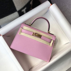 Hermes Kelly Bag Hermes 19CM Epsom Shoulder Mini Bag purple 20459 - Default Title - View 1