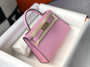 Hermes Kelly Bag Hermes 19CM Epsom Shoulder Mini Bag purple 20459 - Default Title - View 3
