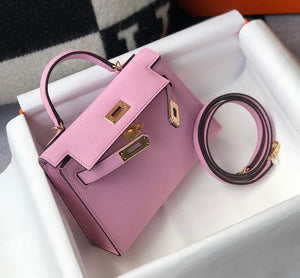Hermes Kelly Bag Hermes 19CM Epsom Shoulder Mini Bag purple 20459 - Default Title - View 5