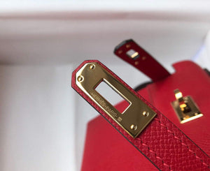 Hermes Kelly Bag Hermes 19CM Epsom Shoulder Mini Bag Red 20465 - Default Title - View 6