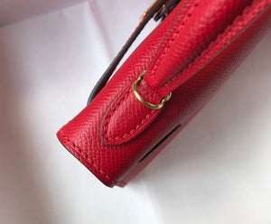 Hermes Kelly Bag Hermes 19CM Epsom Shoulder Mini Bag Red 20465 - Default Title - View 7