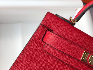 Hermes Kelly Bag Hermes 19CM Epsom Shoulder Mini Bag Red 20465 - Default Title - View 8