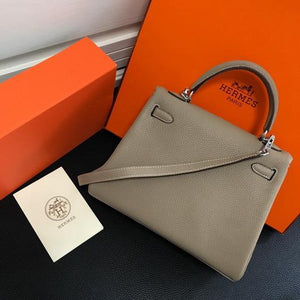Hermes Kelly Danse 20315 Designer Tote Shoulder Strap Bag Apricot - luxibagsmall