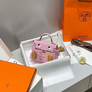 Hermes Kelly Doll Quelle Idole Picto Mauve Sylvestre Epsom with Palladium Hardware H230308 - Default Title - View 1