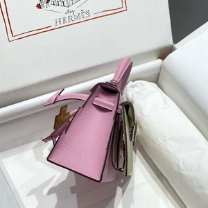 Hermes Kelly Doll Quelle Idole Picto Mauve Sylvestre Epsom with Palladium Hardware H230308 - Default Title - View 4
